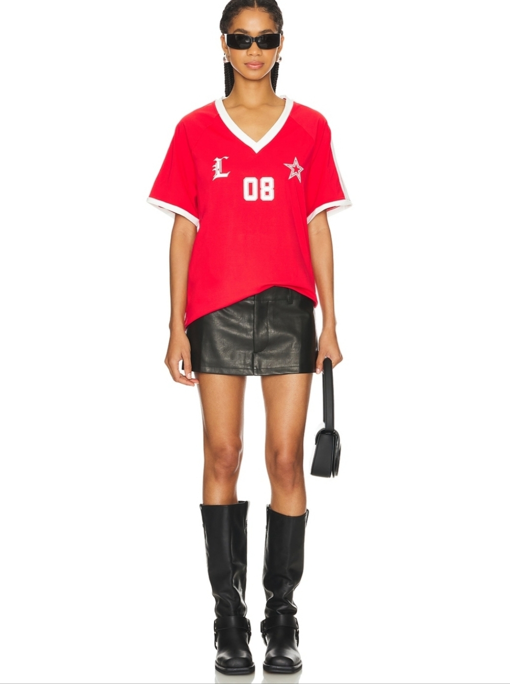 Lioness Red V-Neck Sports Tee - Picture 4 of 7